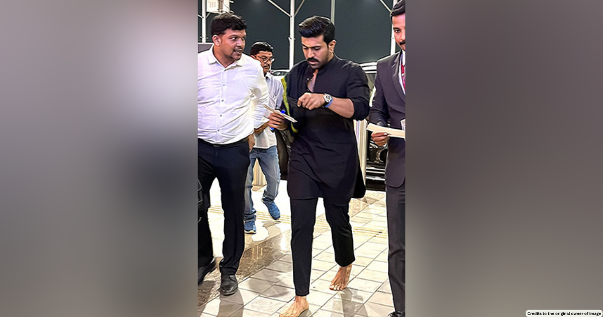 Oscar 2023: Ram Charan heads to US, spotted walking barefoot at airport